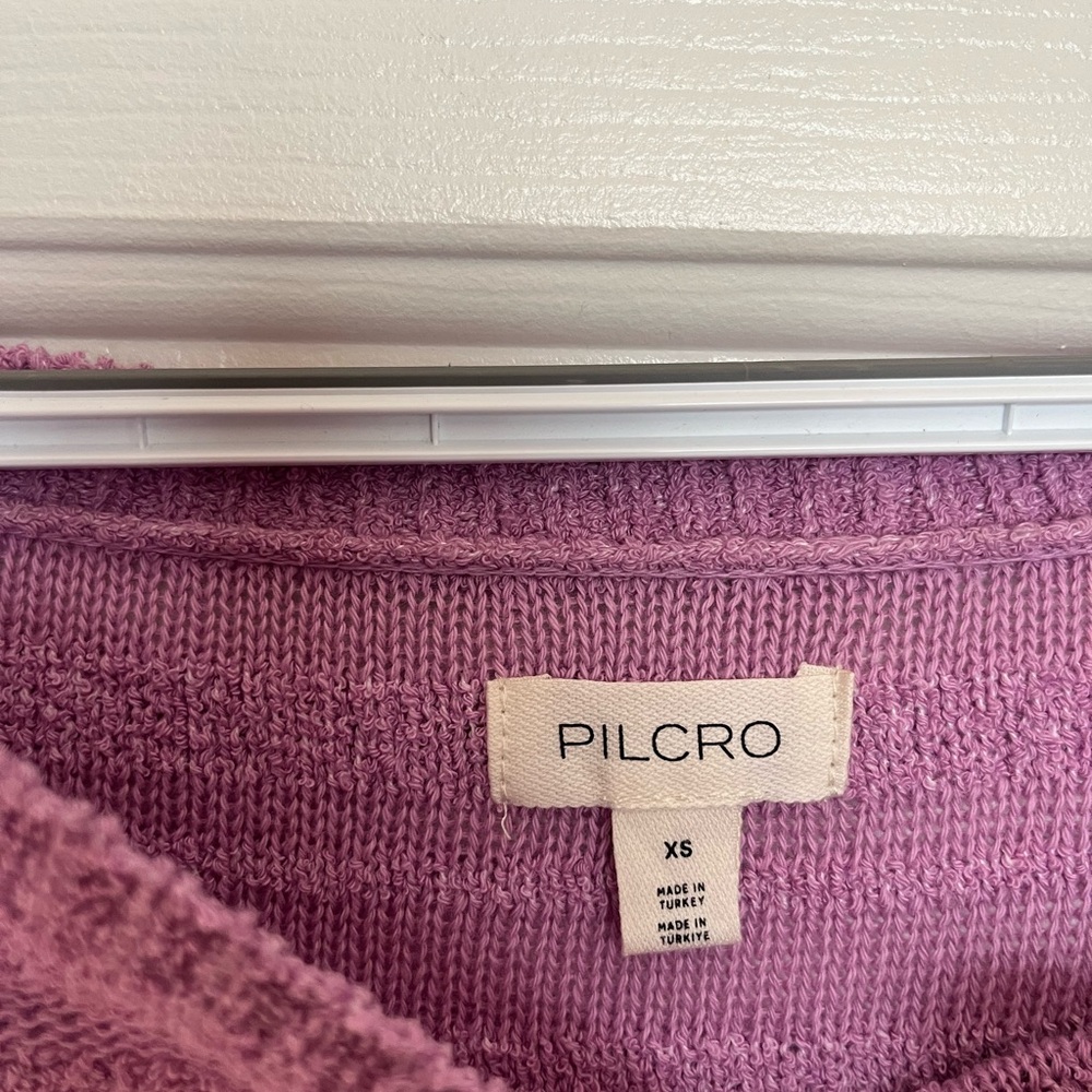 ANTHROPOLOGIE Pilcro Oversized Sweater Lavender Tunic XS b3 - Picture 4 of 7